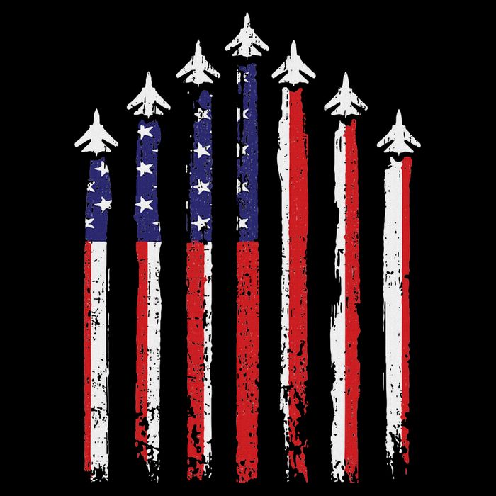 Retro Fighter Jet Airplane Usa Flag 4th Of July Patriotic Button