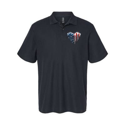 Retro Fighter Jet Airplane American Flag Heart 4th Of July Polo