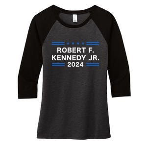 Robert F. Kennedy Jr. For President 2024 Women's Tri-Blend 3/4-Sleeve Raglan Shirt