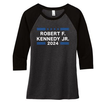 Robert F. Kennedy Jr. For President 2024 Women's Tri-Blend 3/4-Sleeve Raglan Shirt