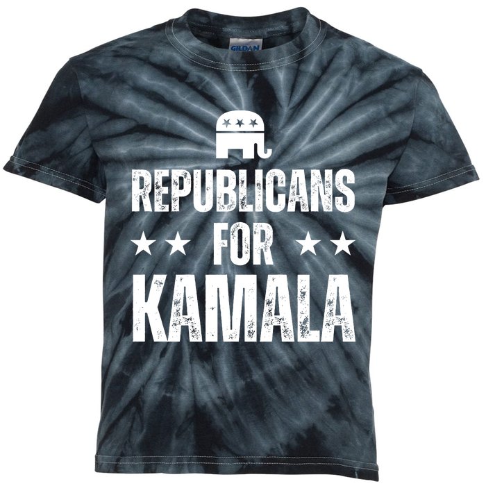 Republicans For Kamala Harris Kids Tie-Dye T-Shirt