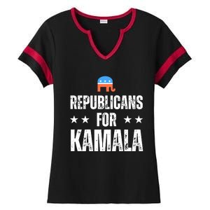 Republicans For Kamala Harris Ladies Halftime Notch Neck Tee