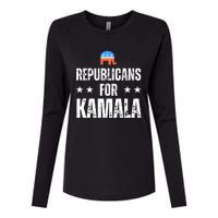 Republicans For Kamala Harris Womens Cotton Relaxed Long Sleeve T-Shirt