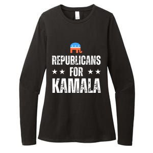 Republicans For Kamala Harris Womens CVC Long Sleeve Shirt