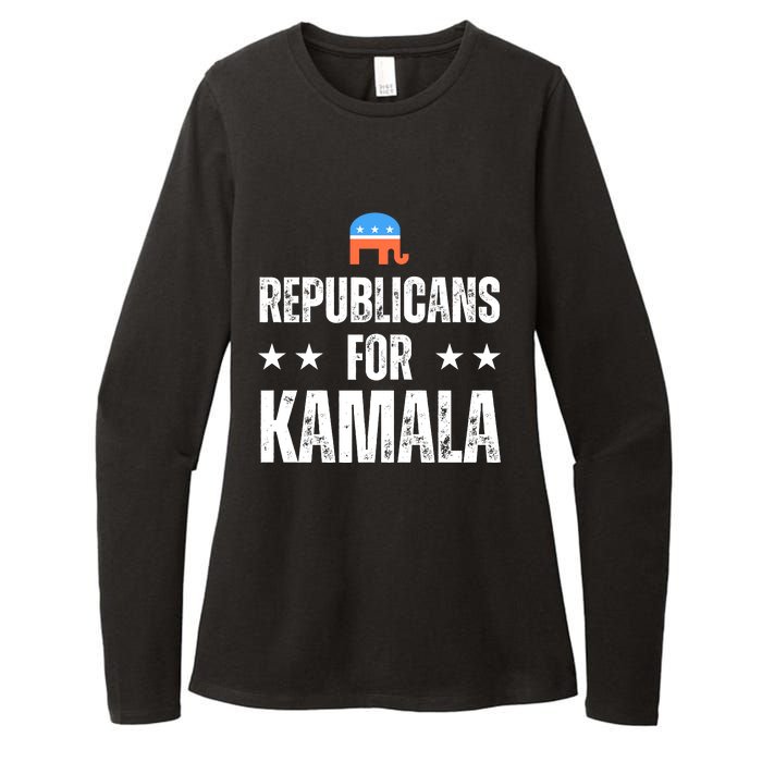 Republicans For Kamala Harris Womens CVC Long Sleeve Shirt