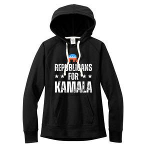 Republicans For Kamala Harris Women's Fleece Hoodie