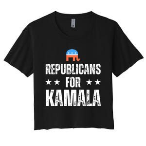 Republicans For Kamala Harris Women's Crop Top Tee