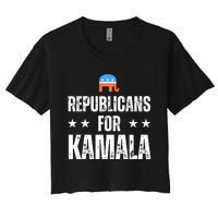 Republicans For Kamala Harris Women's Crop Top Tee