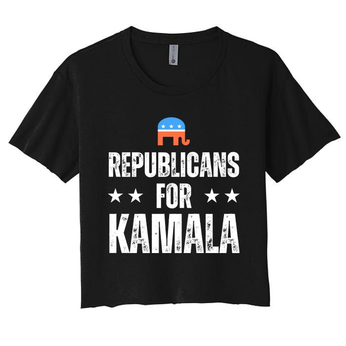 Republicans For Kamala Harris Women's Crop Top Tee