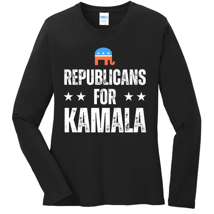 Republicans For Kamala Harris Ladies Long Sleeve Shirt