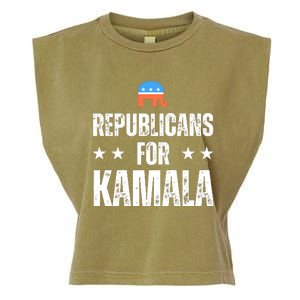 Republicans For Kamala Harris Garment-Dyed Women's Muscle Tee