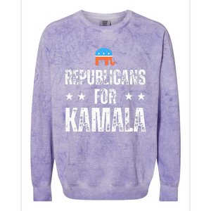 Republicans For Kamala Harris Colorblast Crewneck Sweatshirt