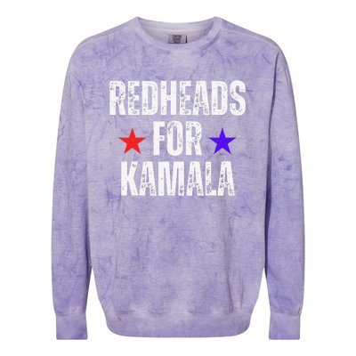 Redheads For Kamala 2024 Harris Walz Redheads For Kamala Colorblast Crewneck Sweatshirt