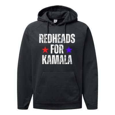 Redheads For Kamala 2024 Harris Walz Redheads For Kamala Performance Fleece Hoodie