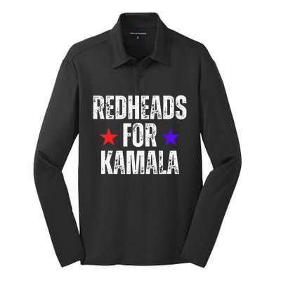 Redheads For Kamala 2024 Harris Walz Redheads For Kamala Silk Touch Performance Long Sleeve Polo