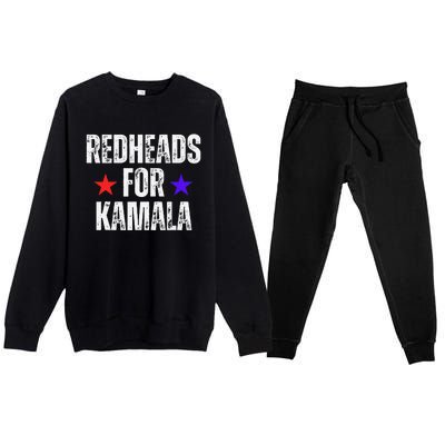 Redheads For Kamala 2024 Harris Walz Redheads For Kamala Premium Crewneck Sweatsuit Set