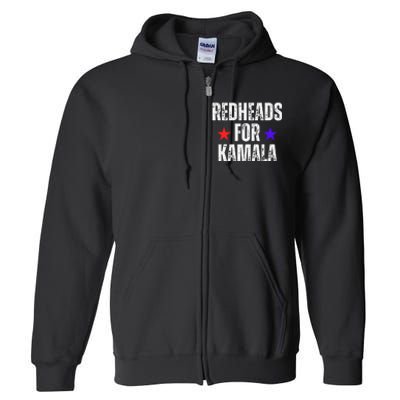 Redheads For Kamala 2024 Harris Walz Redheads For Kamala Full Zip Hoodie