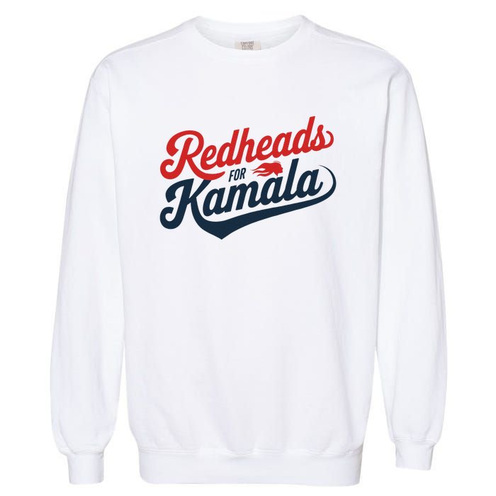 Redheads For Kamala 2024 Harris Walz Vintage Garment-Dyed Sweatshirt