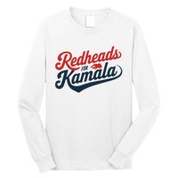 Redheads For Kamala 2024 Harris Walz Vintage Long Sleeve Shirt