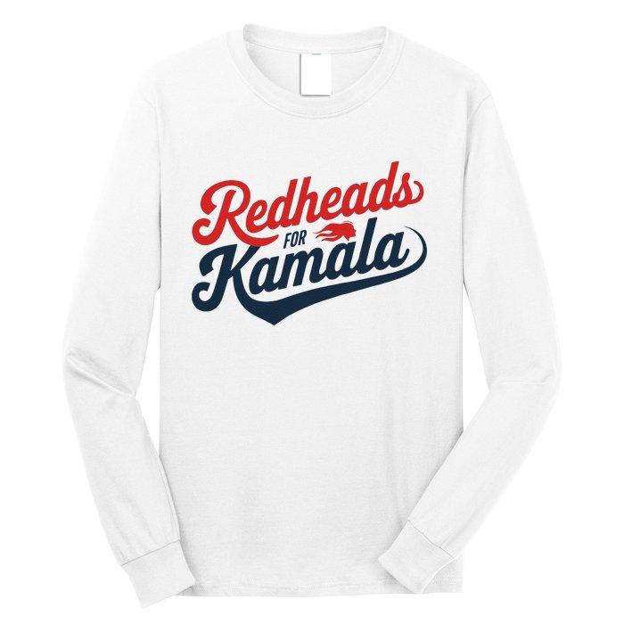 Redheads For Kamala 2024 Harris Walz Vintage Long Sleeve Shirt