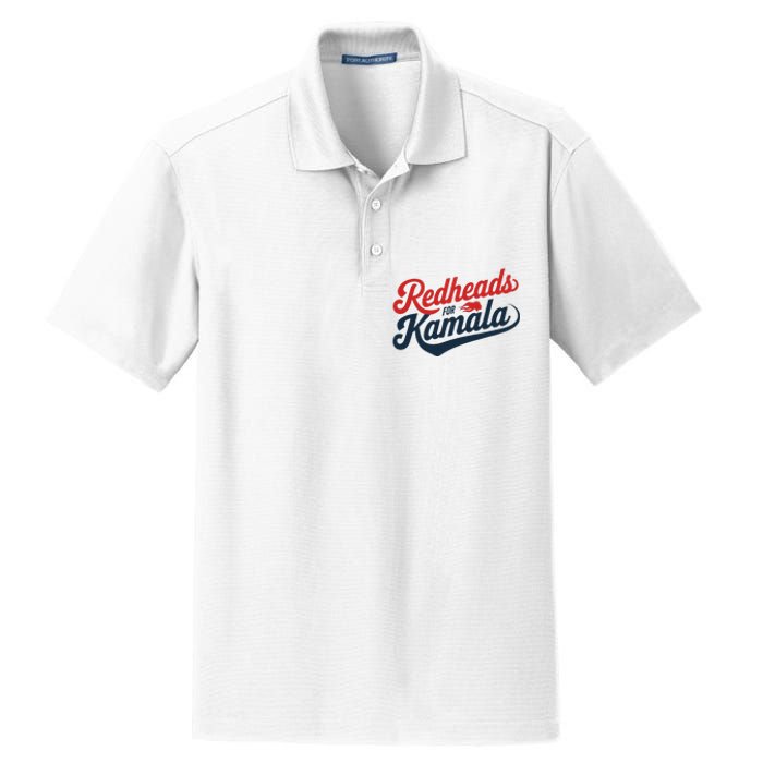 Redheads For Kamala 2024 Harris Walz Vintage Dry Zone Grid Polo