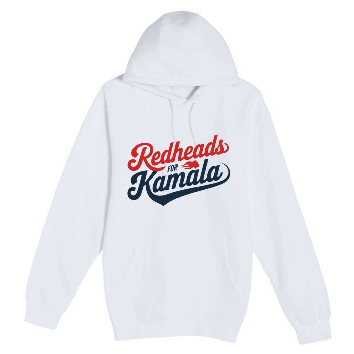 Redheads For Kamala 2024 Harris Walz Vintage Premium Pullover Hoodie