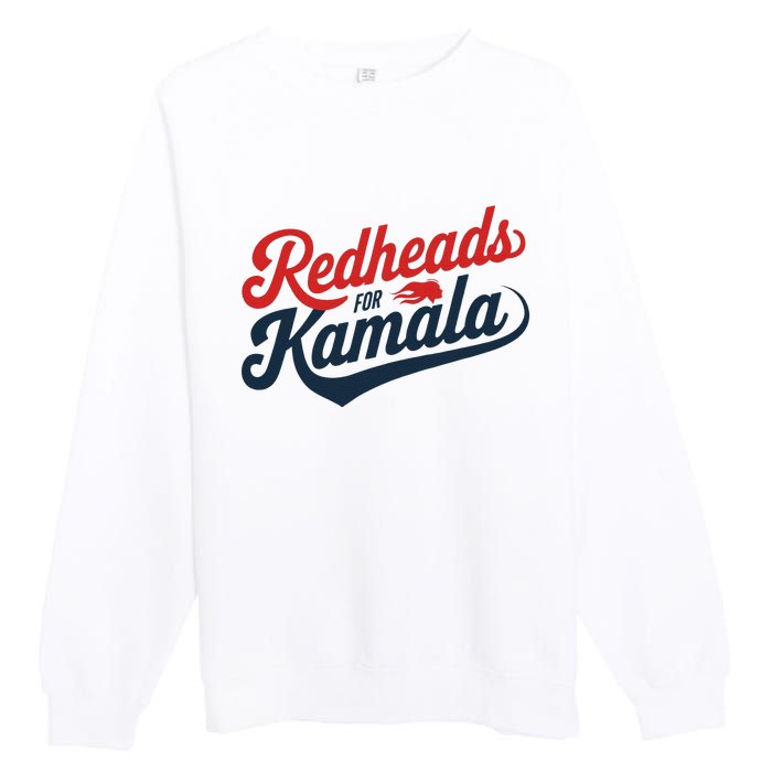 Redheads For Kamala 2024 Harris Walz Vintage Premium Crewneck Sweatshirt