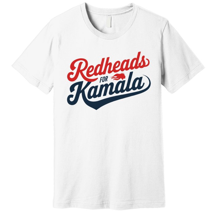 Redheads For Kamala 2024 Harris Walz Vintage Premium T-Shirt