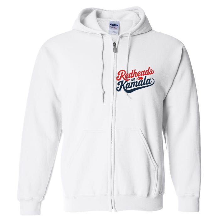 Redheads For Kamala 2024 Harris Walz Vintage Full Zip Hoodie