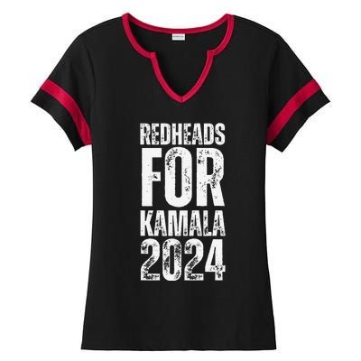 Redheads For Kamala 2024 Harris Walz Redheads For Kamala Ladies Halftime Notch Neck Tee