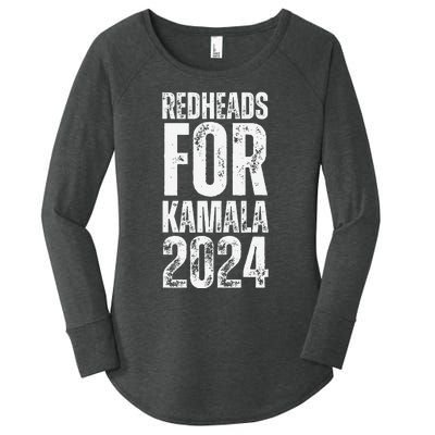 Redheads For Kamala 2024 Harris Walz Redheads For Kamala Women's Perfect Tri Tunic Long Sleeve Shirt