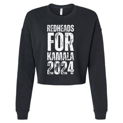 Redheads For Kamala 2024 Harris Walz Redheads For Kamala Cropped Pullover Crew