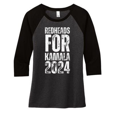 Redheads For Kamala 2024 Harris Walz Redheads For Kamala Women's Tri-Blend 3/4-Sleeve Raglan Shirt