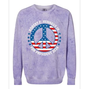 Robert F Kennedy Jr Vote Peace 2024 President Election Colorblast Crewneck Sweatshirt