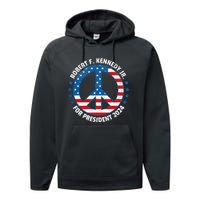 Robert F Kennedy Jr Vote Peace 2024 President Election Performance Fleece Hoodie