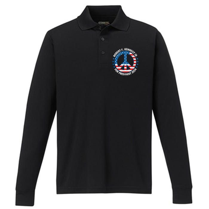 Robert F Kennedy Jr Vote Peace 2024 President Election Performance Long Sleeve Polo