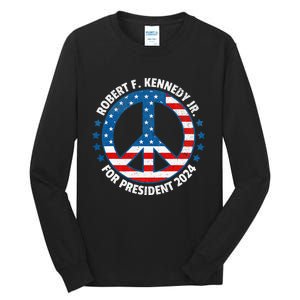 Robert F Kennedy Jr Vote Peace 2024 President Election Tall Long Sleeve T-Shirt