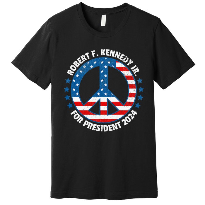 Robert F Kennedy Jr Vote Peace 2024 President Election Premium T-Shirt