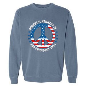 Robert F Kennedy Jr Vote Peace 2024 President Election Garment-Dyed Sweatshirt