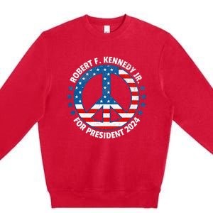 Robert F Kennedy Jr Vote Peace 2024 President Election Premium Crewneck Sweatshirt