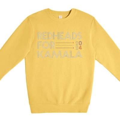 Redheads For Kamala 2024 Harris Walz Redheads For Kamala Premium Crewneck Sweatshirt