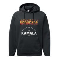 Redheads For Kamala 2024 Harris Walz Redheads For Kamala Performance Fleece Hoodie