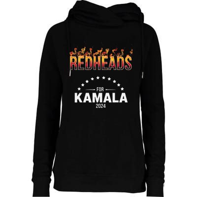 Redheads For Kamala 2024 Harris Walz Redheads For Kamala Womens Funnel Neck Pullover Hood