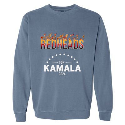 Redheads For Kamala 2024 Harris Walz Redheads For Kamala Garment-Dyed Sweatshirt