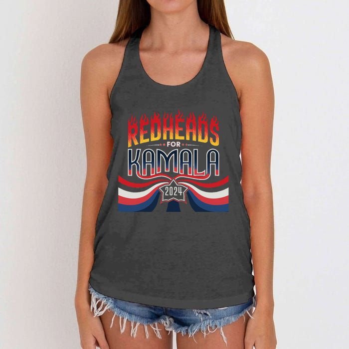 Redheads For Kamala 2024 Harris Walz Redheads For Kamala Women's Knotted Racerback Tank