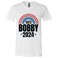 Robert F Kennedy Jr Vote Bobby 2024 President Election Rfk V-Neck T-Shirt