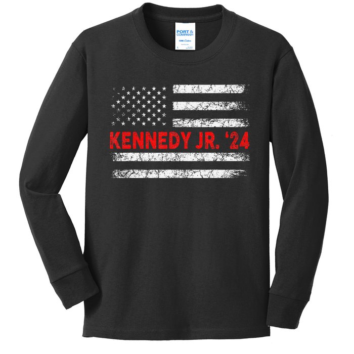 Robert F Kennedy 2024 America President Democratic Candidate Kids Long Sleeve Shirt