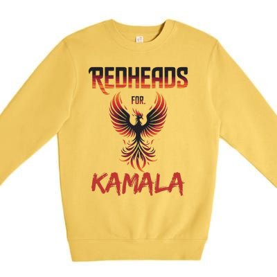 Redheads For Kamala 2024 Harris Walz Redheads For Kamala Premium Crewneck Sweatshirt