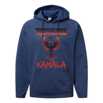 Redheads For Kamala 2024 Harris Walz Redheads For Kamala Performance Fleece Hoodie