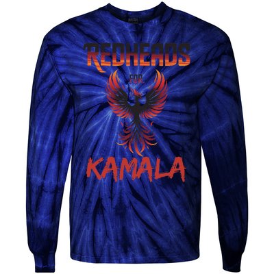 Redheads For Kamala 2024 Harris Walz Redheads For Kamala Tie-Dye Long Sleeve Shirt